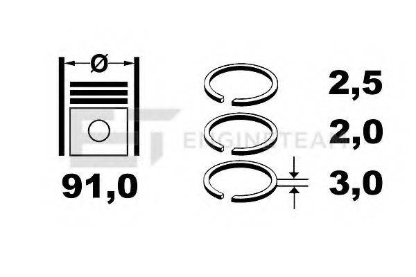 HYUNDAI 23040-4A940 Комплект поршневих кілець