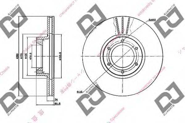 DJ PARTS BD1496 гальмівний диск