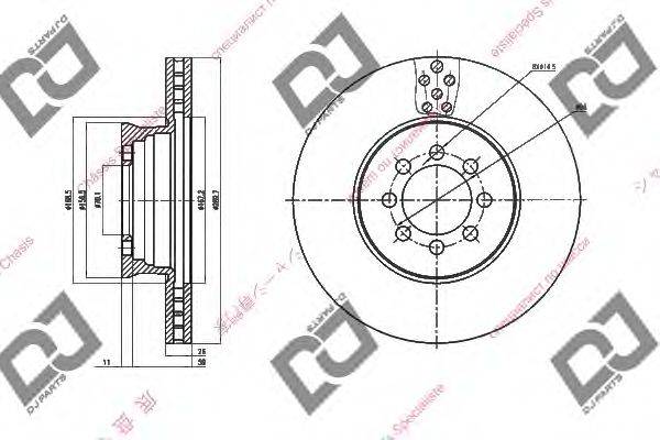 DJ PARTS BD1507 гальмівний диск