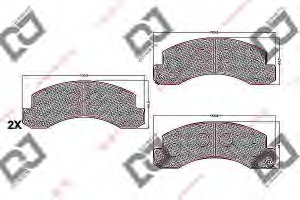 DAIHATSU 0446537020 Комплект гальмівних колодок, дискове гальмо