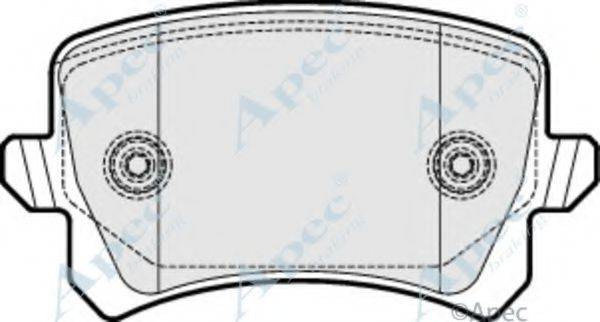 APEC BRAKING PAD1654 Комплект гальмівних колодок, дискове гальмо