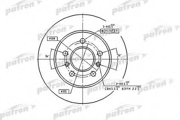 PATRON PBD1029 гальмівний диск