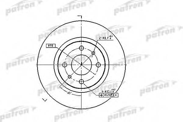 PATRON PBD1747 гальмівний диск