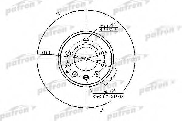 PATRON PBD4048 гальмівний диск