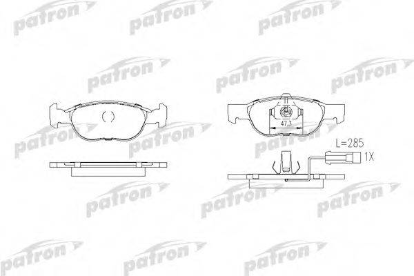 PATRON PBP1160 Комплект гальмівних колодок, дискове гальмо