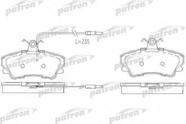 PATRON PBP880 Комплект гальмівних колодок, дискове гальмо