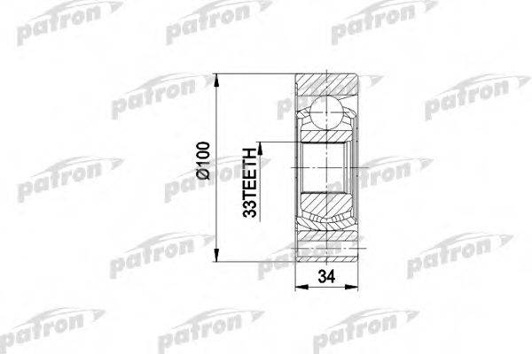 PATRON PCV3010 Шарнірний комплект, приводний вал