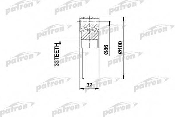 PATRON PCV3012 Шарнірний комплект, приводний вал