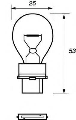 MOTAQUIP VBU3156 Лампа розжарювання, задня протитуманна фара; Лампа розжарювання, фара заднього ходу; Лампа розжарювання, додатковий ліхтар сигналу гальмування