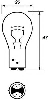 LUCAS LLB566 Лампа розжарювання, ліхтар сигналу гальмування; Лампа розжарювання, задня протитуманна фара; Лампа розжарювання, задній гарабітний вогонь