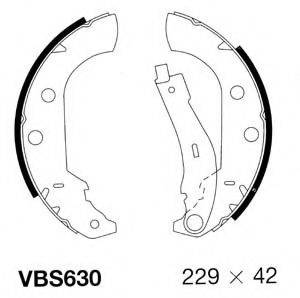 MOTAQUIP VBS630 Комплект гальмівних колодок