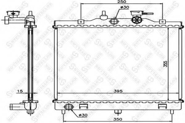 STELLOX 1025298SX Радіатор, охолодження двигуна