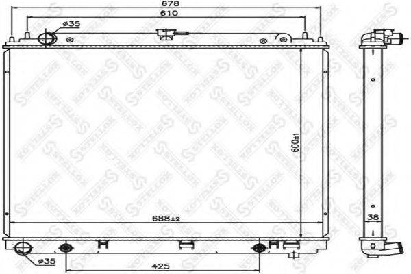 STELLOX 1025420SX Радіатор, охолодження двигуна