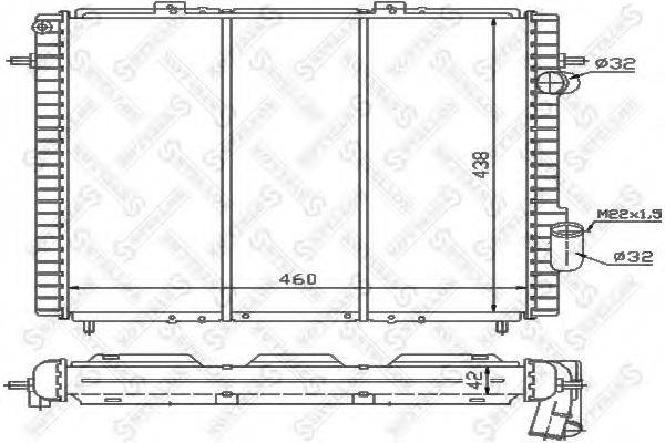 STELLOX 1026210SX Радіатор, охолодження двигуна