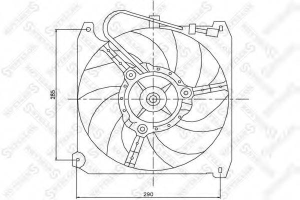 Вентилятор, охолодження двигуна STELLOX 29-99133-SX