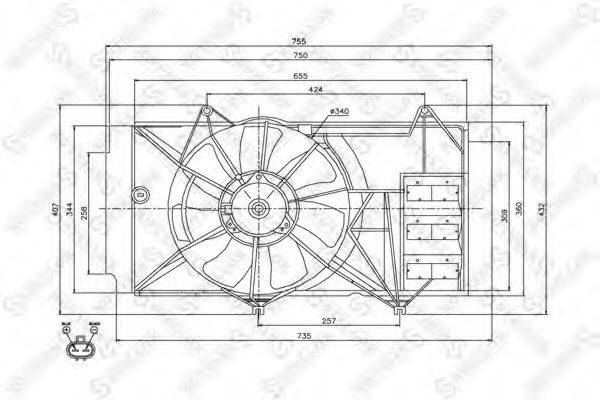 STELLOX 2999338SX Вентилятор, охолодження двигуна