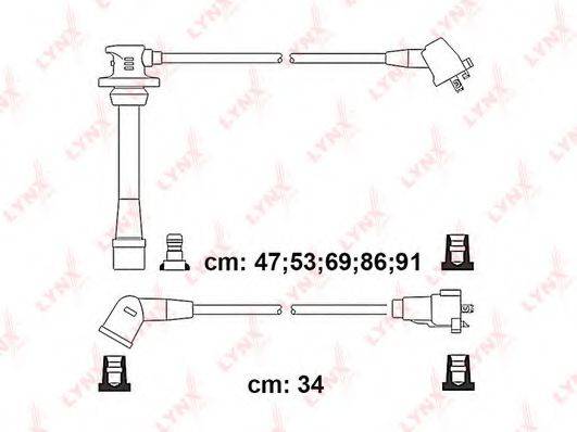 LYNXAUTO SPC7572 Комплект дротів запалювання