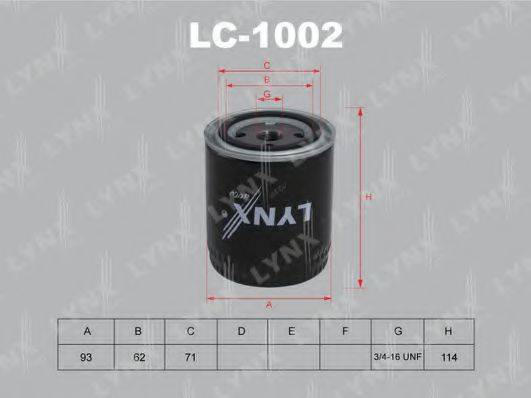 LYNXAUTO LC1002 Масляний фільтр
