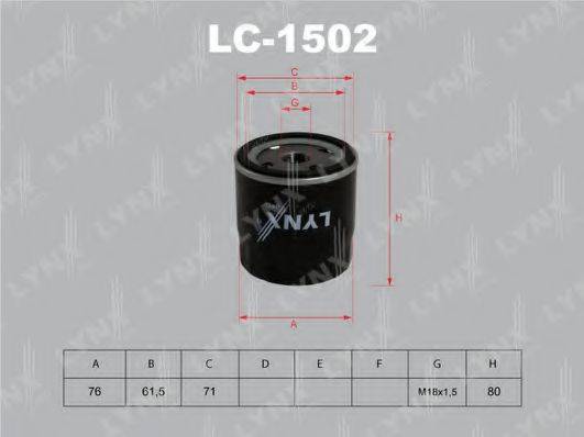 LYNXAUTO LC1502 Масляний фільтр