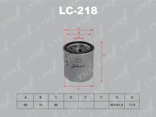 LYNXAUTO LC218 Масляний фільтр
