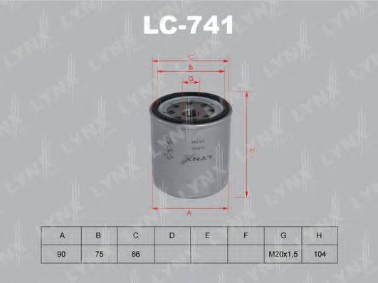 LYNXAUTO LC741 Масляний фільтр