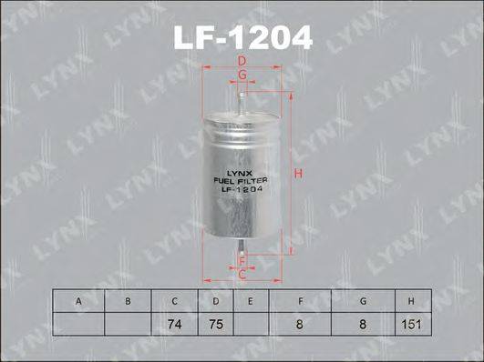 LYNXAUTO LF1204 Паливний фільтр