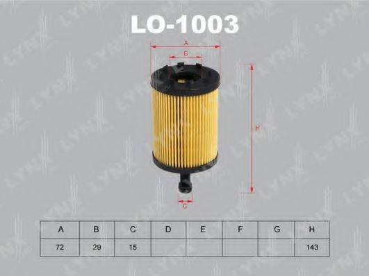 LYNXAUTO LO1003 Масляний фільтр