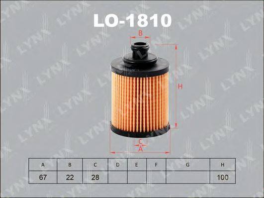 LYNXAUTO LO1810 Масляний фільтр