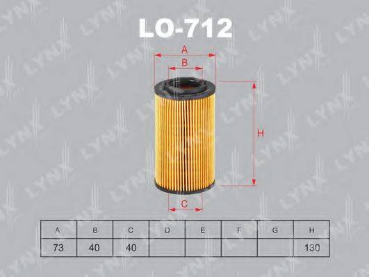 LYNXAUTO LO712 Масляний фільтр