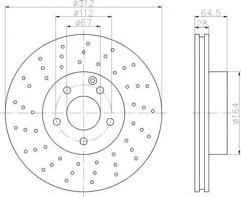 HELLA PAGID 8DD355109451 гальмівний диск