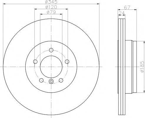 HELLA PAGID 8DD355122051 гальмівний диск