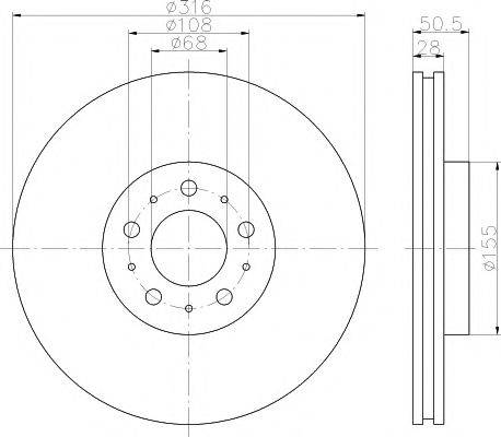 HELLA PAGID 8DD355110561 гальмівний диск