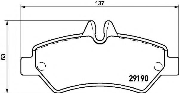 HELLA PAGID 8DB355005351 Комплект гальмівних колодок, дискове гальмо