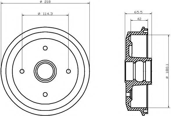 HELLA PAGID 60508 Гальмівний барабан