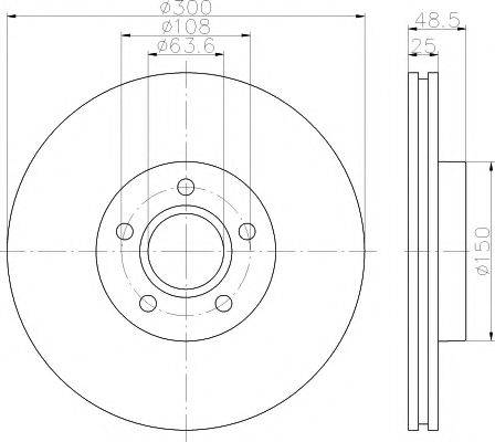 HELLA PAGID 8DD355119511 гальмівний диск