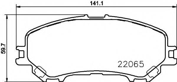 HELLA PAGID T2393 Комплект гальмівних колодок, дискове гальмо