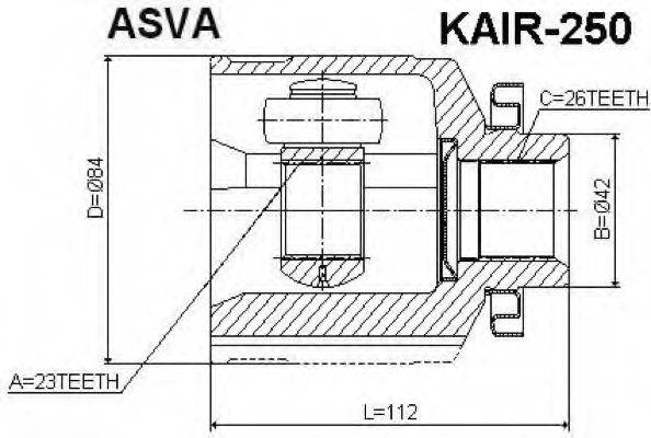 KIA 49605-2EA50 Шарнірний комплект, приводний вал
