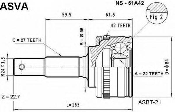 NISSAN 39711-70A01 Шарнірний комплект, приводний вал