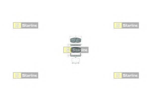 STARLINE BDS378P Комплект гальмівних колодок, дискове гальмо