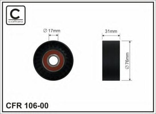 CAFFARO 10600 Паразитний / провідний ролик, полікліновий ремінь