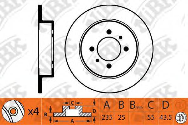 NIBK RN1311 гальмівний диск