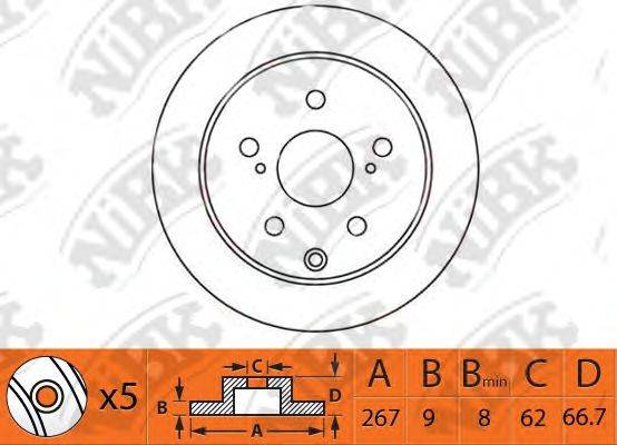 TOYOTA 42431 22190 гальмівний диск