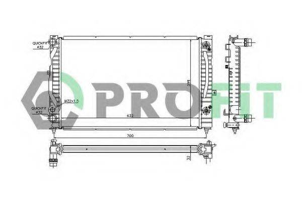 PROFIT PR0017A1 Радіатор, охолодження двигуна