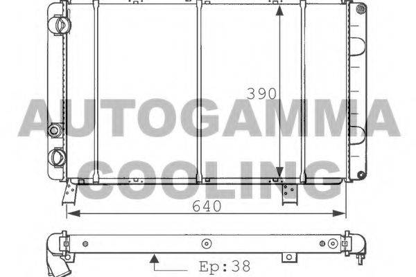 AUTOGAMMA 100809 Радіатор, охолодження двигуна