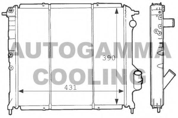 AUTOGAMMA 100894 Радіатор, охолодження двигуна