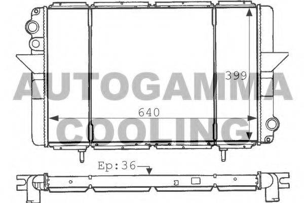 AUTOGAMMA 102852 Радіатор, охолодження двигуна