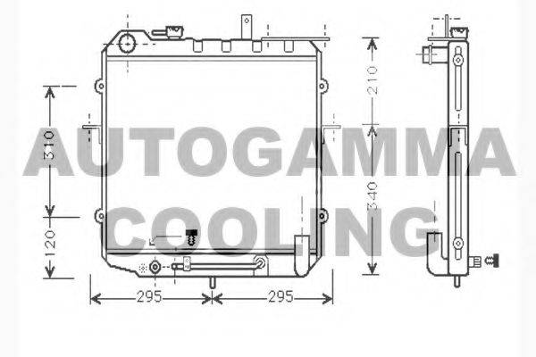 AUTOGAMMA 104278 Радіатор, охолодження двигуна