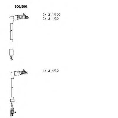 BREMI 300590 Комплект дротів запалювання