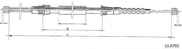 KAGER 190524 Трос, стоянкова гальмівна система
