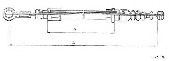 KAGER 190371 Трос, стоянкова гальмівна система